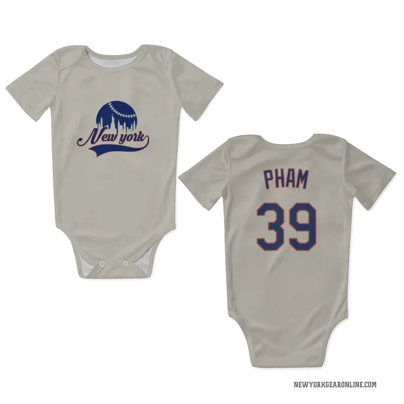 Tommy Pham  Cream New York Mets  Newborn & Infant Bodysuit