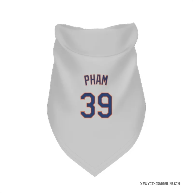 Tommy Pham  Gray New York Mets  Cat & Dog Pet Bandana