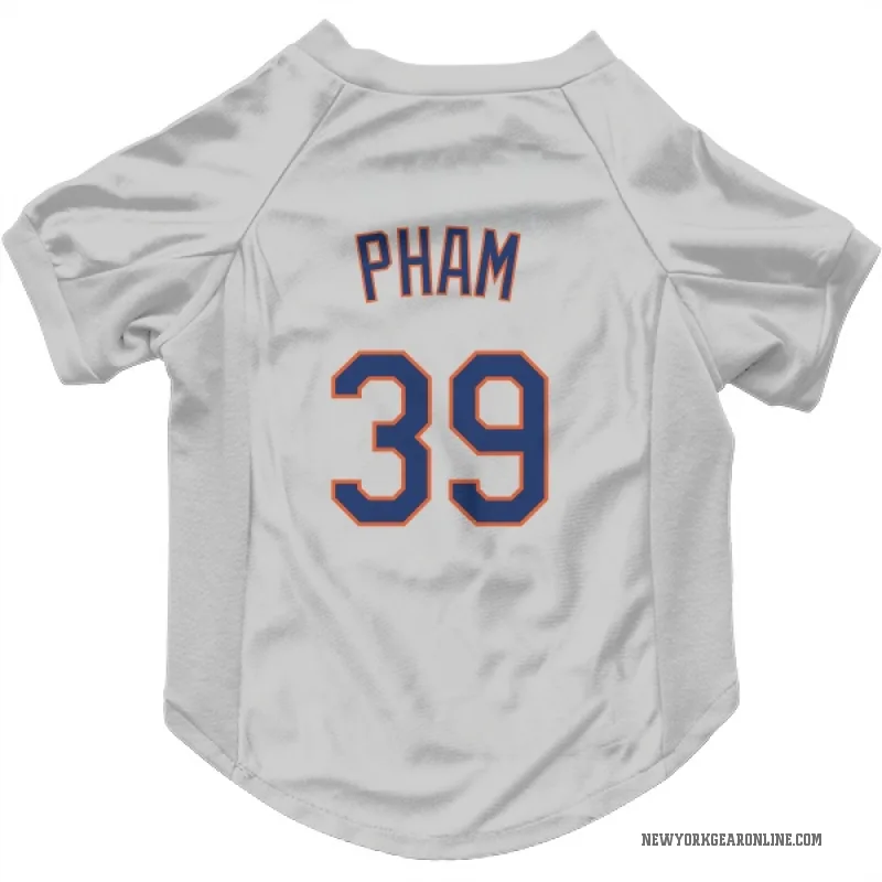 Tommy Pham  Gray New York Mets  Cat & Dog Pet Jersey