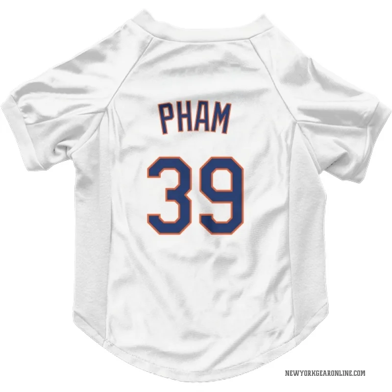 Tommy Pham  White New York Mets  Cat & Dog Pet Jersey