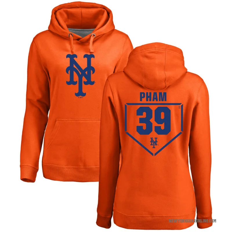 Tommy Pham Women's Orange New York Mets Branded RBI Pullover Hoodie -