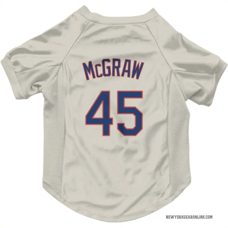 Tug McGraw  Cream New York Mets  Cat & Dog Pet Jersey