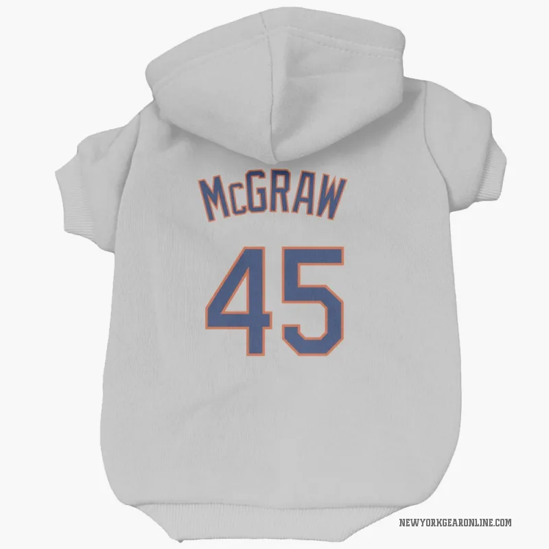 Tug McGraw  Gray New York Mets  Cat & Dog Pet Hoodie