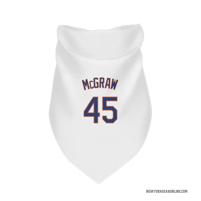 Tug McGraw  White New York Mets  Cat & Dog Pet Bandana