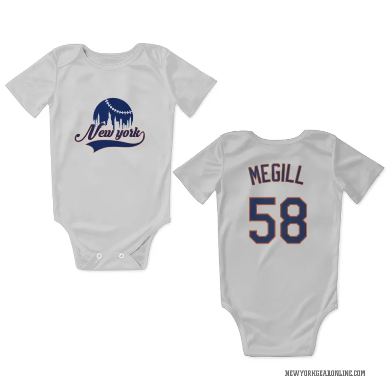 Tylor Megill  White New York Mets  Newborn & Infant Bodysuit