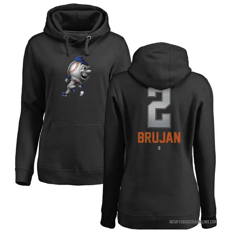 Vidal Brujan Women's Black New York Mets Branded Midnight Mascot Pullover Hoodie -