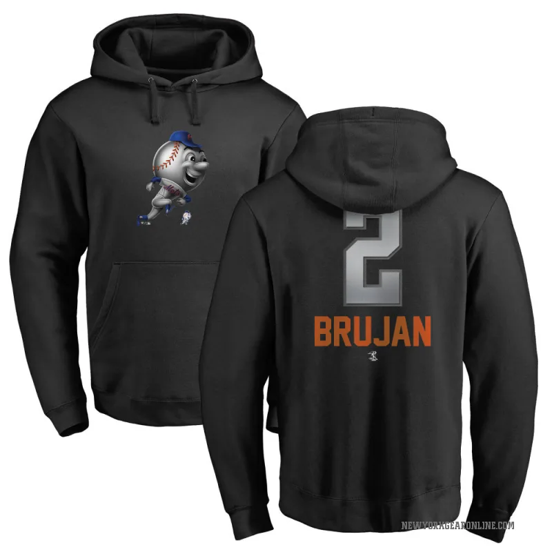 Vidal Brujan Youth Black New York Mets Branded Midnight Mascot Pullover Hoodie -