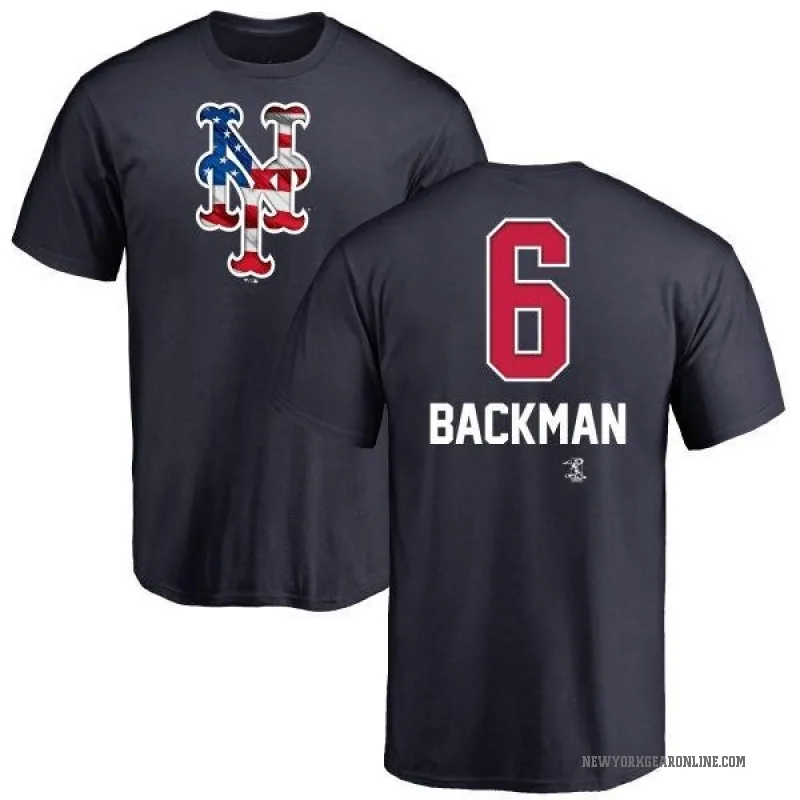 Wally Backman Youth Navy New York Mets Name and Number Banner Wave T-Shirt -