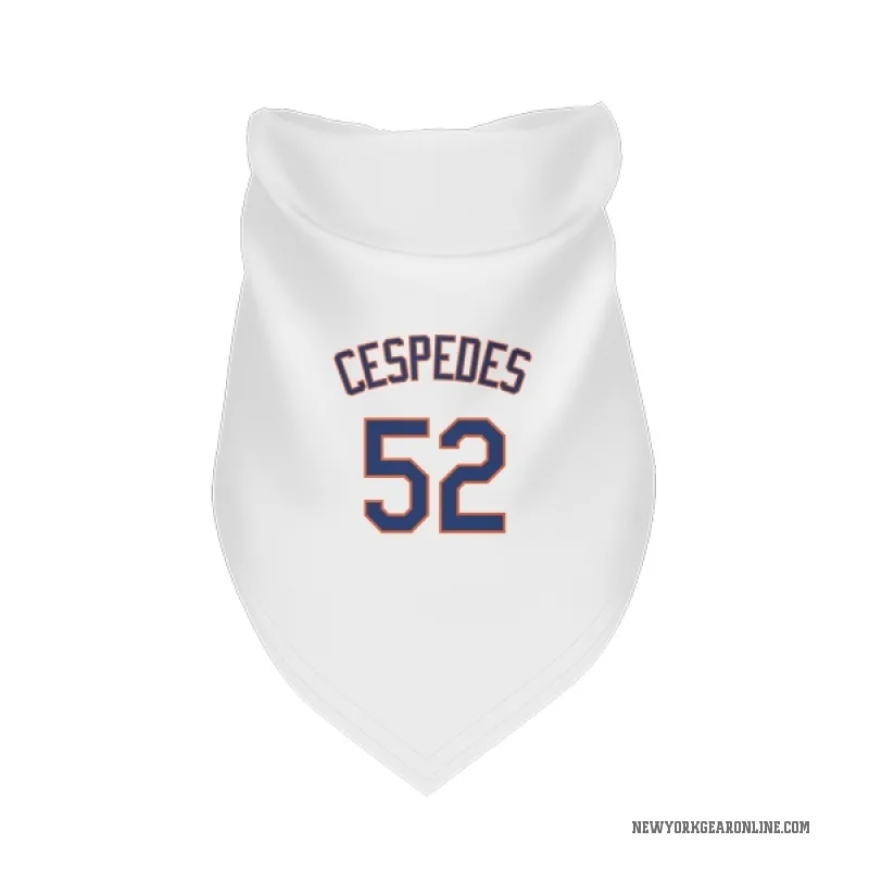 Yoenis Cespedes  White New York Mets  Cat & Dog Pet Bandana
