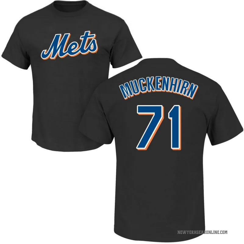 Zach Muckenhirn Men's Black New York Mets Roster T-Shirt -