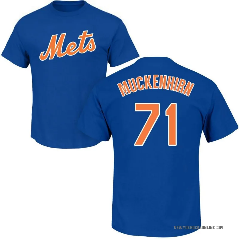 Zach Muckenhirn Men's Royal New York Mets Roster T-Shirt -