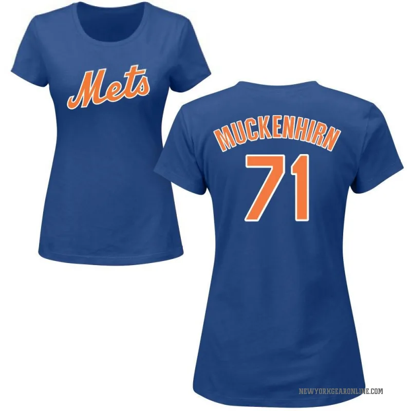 Zach Muckenhirn Women's Royal New York Mets Roster T-Shirt -